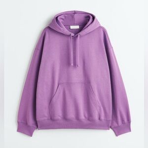 H&M 100% Cotton Men's Purple Hoodie